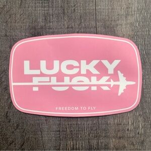 💞 New Large Pink Lucky F*ck Freedom To Fly Sticker